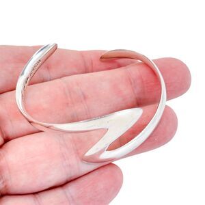 Vintage OuiSi Mexico Taxco TS-01 Sterling Silver 925 Zigzag Cuff Bracelet 6"